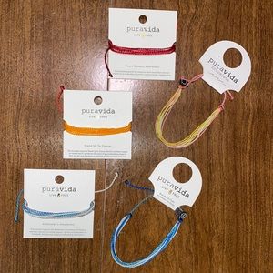 5 NWT pura vida bracelets & 9 stickers